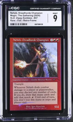 NEHEB, DREADHORDE CHAMPION Secret Lair Foil Zippy Zombies CGC 9 MTG [Nostalgium] - Image 1