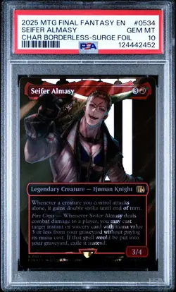 2025 MTG Final Fantasy Borderless Surge Foil #0534 Seifer Almasy PSA 10 GEM MINT - Image 1