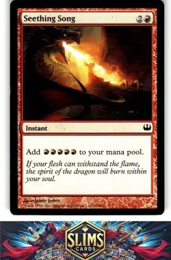 Magic the Gathering Duel Decks: Knights vs. Dragons #70 Seething Song - Image 1