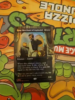 mtg Gray Merchant of Asphodel Foil Secret Lair Encyclopedia of Magic - Image 1