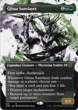 MTG Glissa Sunslayer (Showcase) (318) | NM | Phyrexia: All Will Be One {ONE} - Image 1