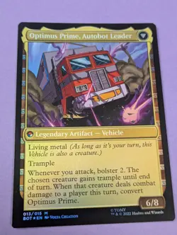 MTG: Universes Beyond: Optimus Prime, Hero / Autobot Leader Foil #013/015 - NM - Image 2