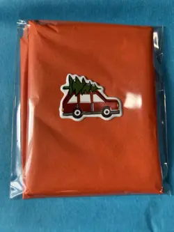 POKEMON TCG MYSTERY PACK BLIND STICKER AUCTION - Orange With Red Car And Tree - Image 2