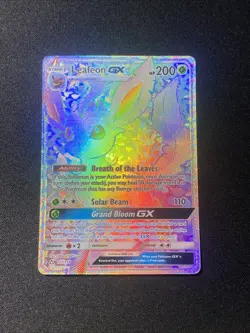 LEAFEON GX 2018 POKEMON S&M ULTRA PRISM SECRET RARE 157/156 - Image 1
