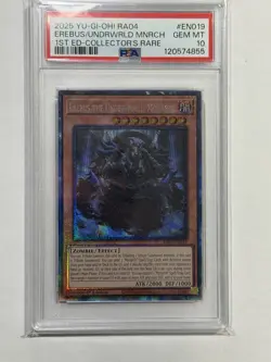 Yu-Gi-Oh! Erebus the Underworld Monarch Collector Rare RA04-EN019 PSA 10 - Image 1