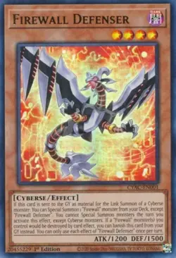 Yugioh! LP Firewall Defenser - CYAC-EN001 - Ultra Rare - 1st Edition Lightly Pla - Image 1