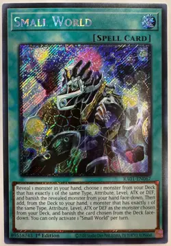 Yugioh! - Small World - RA01-EN067 - Platinum Secret Rare - NM/M - Image 1
