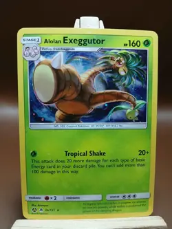 SWIRL MP Alolan Exeggutor 2a/131 Holo Rare Alternate Art Promo Pokemon Card - Image 1