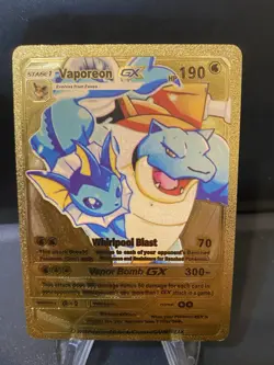 Vaporeon GX Gold Foil Fan Art Card HP 190 - Image 1