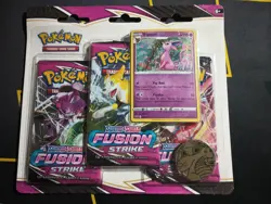 Pokemon Sword & Shield Fusion Strike Espeon Promo Card 3 Pack Booster Blister - Image 1