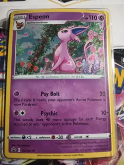 Pokemon Sword & Shield Fusion Strike Espeon Promo Card 3 Pack Booster Blister - Image 3