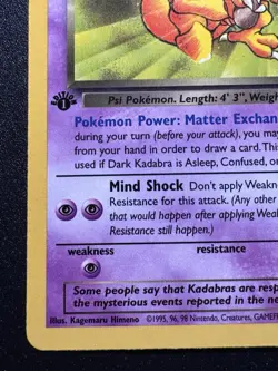 1st Edition Dark Kadabra 39/82 Team Rocket Pokemon Card Rare Near Mint - Image 5