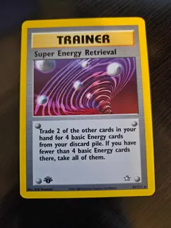 Super Energy Retrieval 1st edition Rare Neo Genesis Pokemon Card *** - Image 1