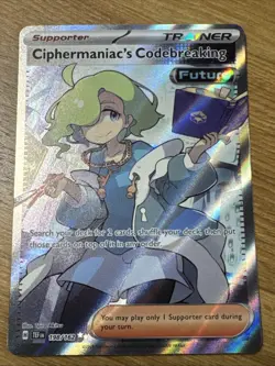 Ciphermaniac's Codebreaking 198/162 SV05 Temporal Forces Holo Pokemon TCG Card - Image 1