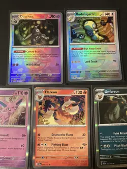 Pokemon TCG Holo Prismatic Evolutions Card Lot. 5 Cards. Umbreon Espeon Flareon - Image 2