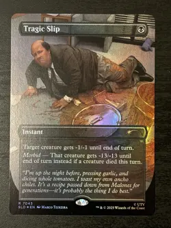 Tragic Slip R Foil #7043 | SLD Secret Lair The Office Bonus Card | MTG - Image 1