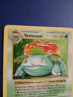 Venusaur 15/102 Shadowless Holo Rare Base Set Pokemon Card DMG HP - Image 2