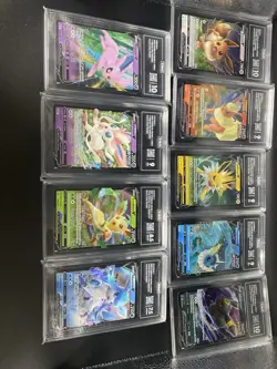 9 Card Lot Of 20-22 Pokemon Eevee Evolutions V Set Holo Promos All Tag Graded 🔥 - Image 1
