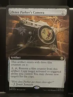 Peter Parker's Camera #280 FOIL EXTENDED NM/M MTG Spiderman Magic Card - Image 1