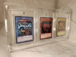 Yu-Gi-Oh! Egyptian God Cards 25th Anniversary Set - Mint/NM - Acrylic Display - Image 1