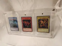 Yu-Gi-Oh! Egyptian God Cards 25th Anniversary Set - Mint/NM - Acrylic Display - Image 2