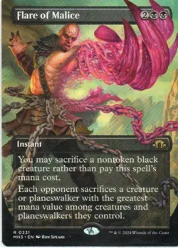 MTG: Modern Horizons 3: Borderless Flare of Malice: Lightly Played Condition - Image 1