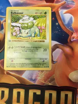 Pokemon TCG Base Set Bulbasaur 1st Edition Shadowless 44/102 MP/HP - Image 2