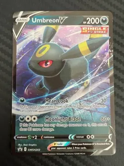 Pokemon TCG Umbreon V SWSH203 Black Star Promo Ultra Rare NM - Image 1