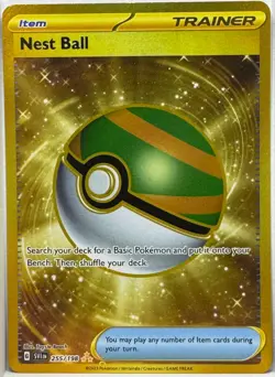 Nest Ball 255/198 - Scarlet & Violet Base Gold Secret Rare Pokemon TCG NM - Image 1