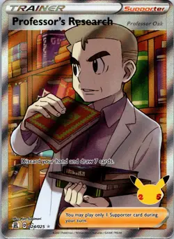 Professor's Research (Oak) 024/025 Trainer Supporter Near Mint Holo Pokemon - Image 1