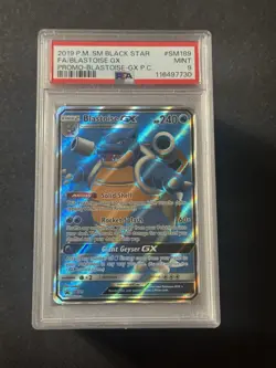 2019 Pokemon SM Black Star Promo #SM189 Full Art Blastoise GX Mint PSA 9 - Image 1