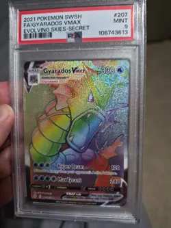 2021 Pokemon SWSH FA Gyarados VMAX Evolving Skies Secret #207 PSA Mint 9 🔥 - Image 1