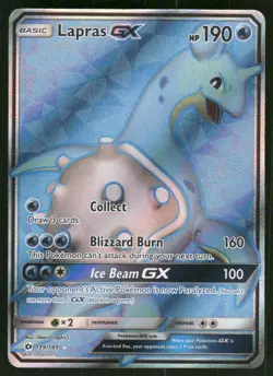 Lapras GX (Full Art) 139/149 Ultra Rare Holo NM Pokemon SM Base Set - Image 1
