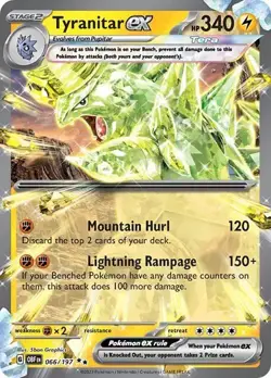Tyranitar ex 066/197 Holo Double Rare Obsidian Flames | NM/MT | Pokemon TCG - Image 1