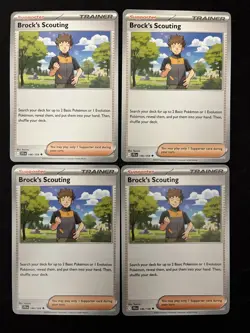 4X Brock's Scouting #146/159 (Journey Together) - Pokemon TCG - Uncommon - M/NM - Image 1