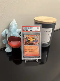 2025 POKEMON DRI EN-DESTINED RIVALS PRERELEASE #034 ETHAN'S TYPHLOSION PSA 9 - Image 1