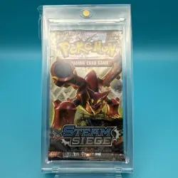 Pokemon XY STEAM SIEGE Booster Pack Factory Sealed In Protective Case - Image 1