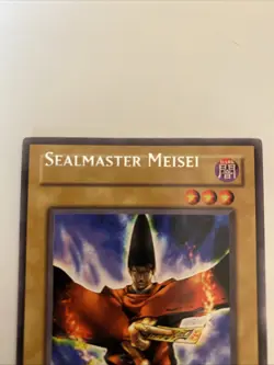 Yugioh - Sealmaster Meisei AST-003 1st Edition RARE VLP/NM X1 - Misprint/Shift - Image 2