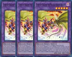 Yugioh Curse of Dragon Magical Knight Dragon x 3 - 1st Super Rare NM - Free Holo - Image 1