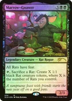 1 x FOIL Marrow-Gnawer NM Secret Lair 34 MTG Year of the Rat - Image 1