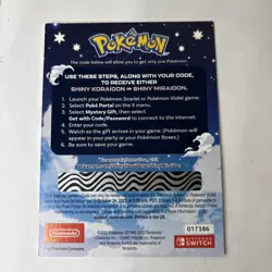 Brand NEW Shiny Koraidon & Miraidon Pokemon Scarlet Violet Code Card - Gamestop - Image 2
