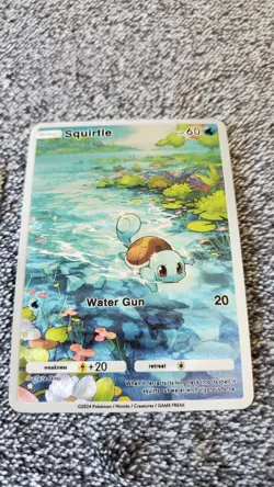 ART CARD ~ Pokemon Pocket TCG Squirtle Illustration Immersive Textured ~ - Image 3