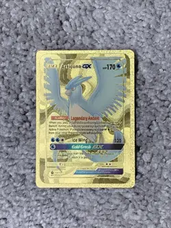 Pokemon Articuno GX HP170 Legendary Ascent Gold Foil Fan Art Card - Image 1