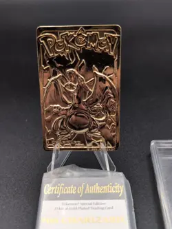 1999 Pokemon Burger King Charizard 23K Gold Plated Trading Card W/ COA - Image 2