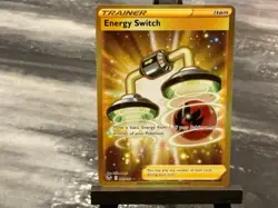 Energy Switch 212/195 Gold Secret Rare Holo Card Silver Tempest NM/M Pokemon TCG - Image 1