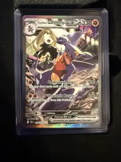 Pokemon TCG Cynthia's Garchomp EX Holo Card 232/182 Sv10: Destined Rivals - Image 1