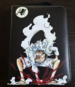 One Piece Pokemon Trading Card Binder Sleeve for TCG Cards 4 Pocket, 50 Sleeves - Image 1