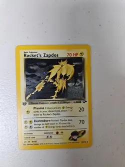 Rocket's Zapdos 15/132 Holo 1st Edition Gym Challenge Pokemon Card LP!!! - Image 1
