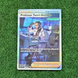 Pokemon Paradox Rift Professor Turo's Scenario 257/182 Illustration Rare Card - Image 1