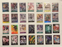 ONE PIECE 28 CARD LOT DON!! SPARKLE SUPER RARE NAMI LUFFY ZORO BOA LAW SHANKS - Image 1